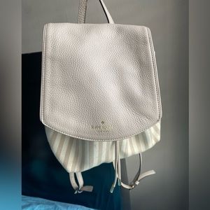 KATE SPADE BEIGE STRIPE BACKPACK